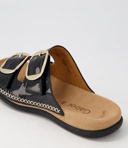 RAUM GA SCHWARZ GOLD PATENT LEATHER