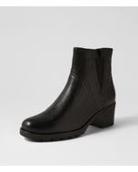 Ada Schwarz Leather Chelsea Boots