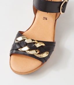 SENTE GA SCHWARZ GOLD LEATHER