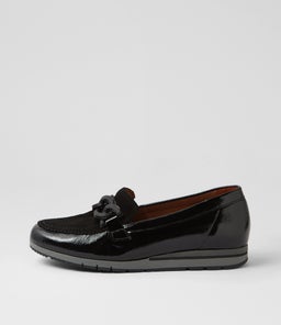 KAYLEE GA SCHWARZ LEATHER SUEDE