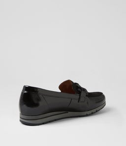 KAYLEE GA SCHWARZ LEATHER SUEDE