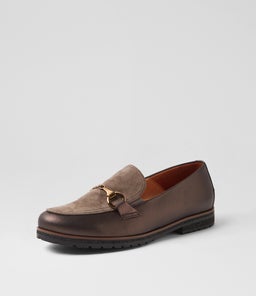 VAANI GA BRONZE MOHAIR LEATHER SUEDE
