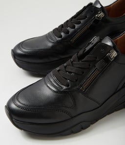 KHEESHA GA SCHWARZ LEATHER