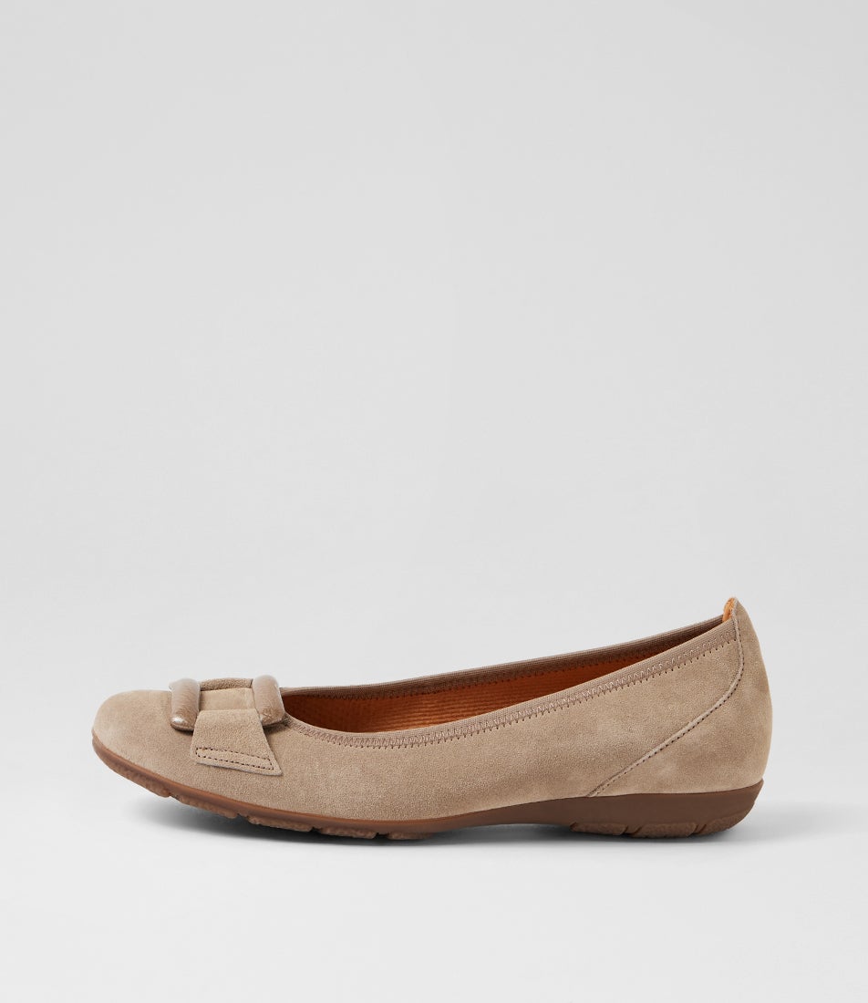 Sandya Taupe Suede Flat Shoes Sandya Taupe Suede Flat Shoes