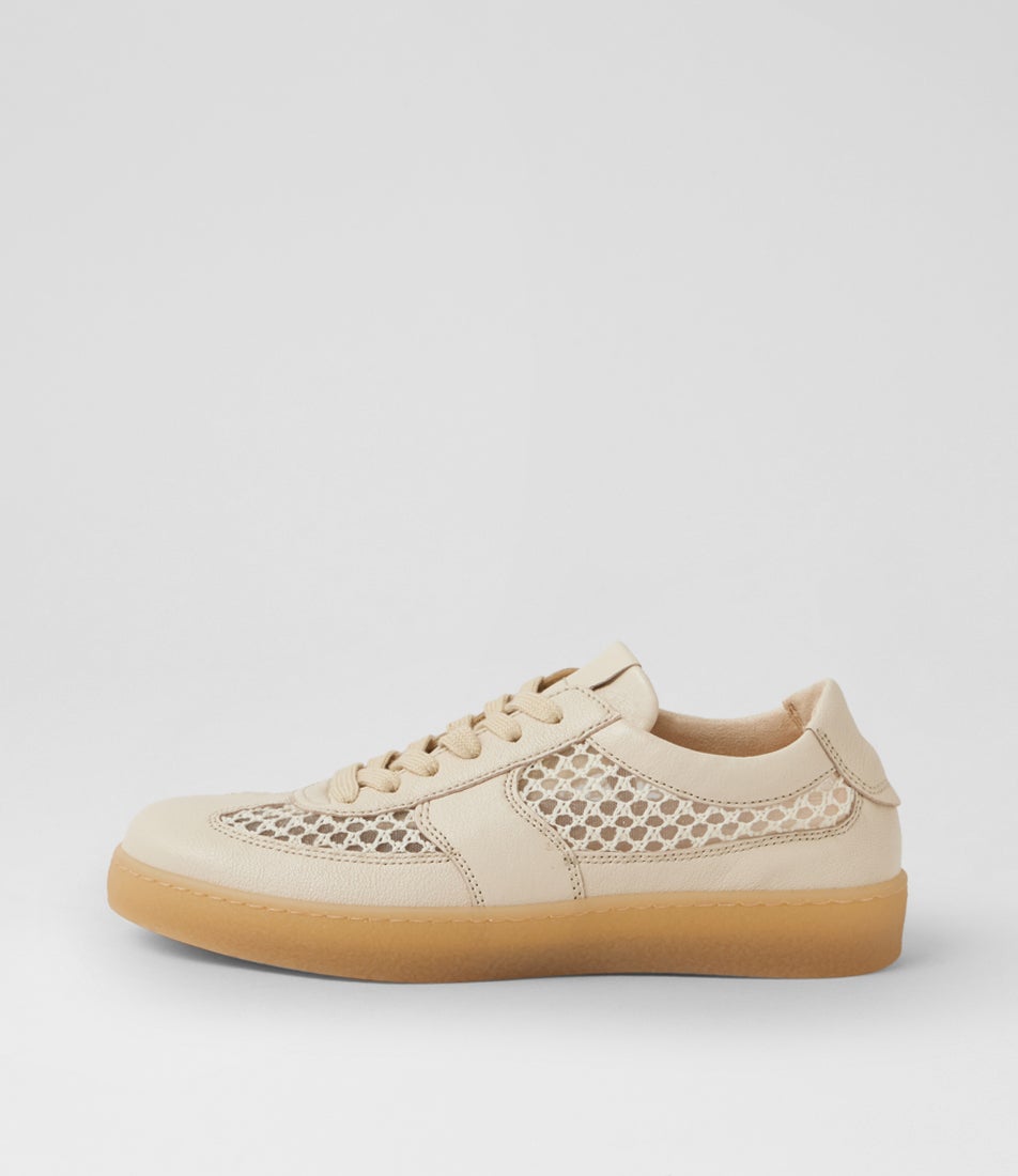 Soriah Vanilla Raffia Suede Lace Ups
