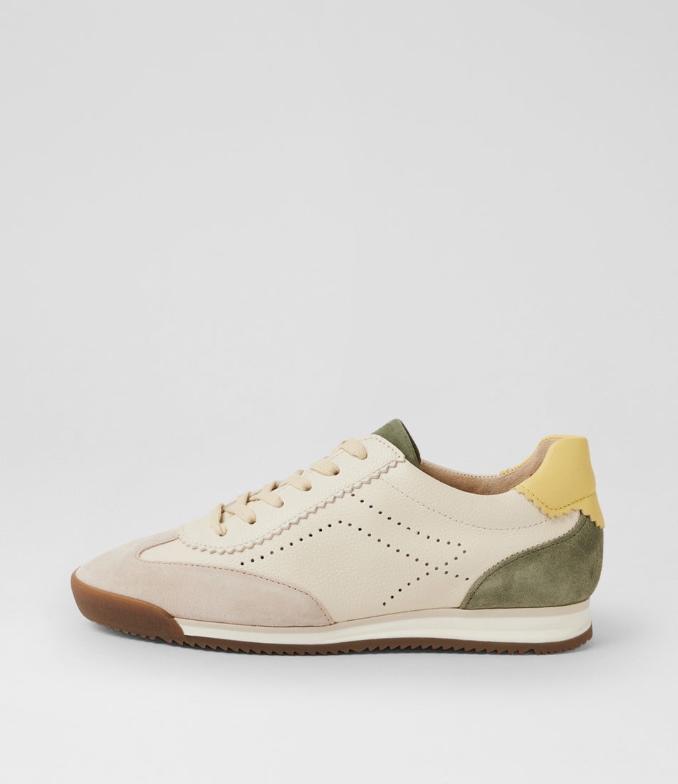Nushka White Leather Lace Ups
