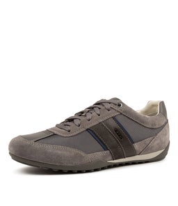U WELLS C DK GREY SUEDE TEXTILE