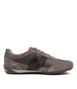 U WELLS C DK GREY SUEDE TEXTILE