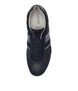 U WELLS A GE NAVY SUEDE TEXTILE