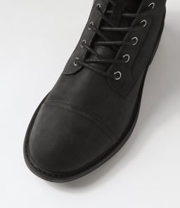 U VIGGIANO A GE BLACK WAXY LEATHER