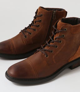 U VIGGIANO A GE COGNAC WAXY LEATHER