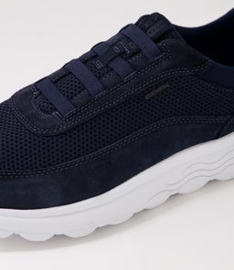 U SPHERICA B GE NAVY SUEDE MESH