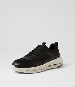U HOVERSTREAM A GE BLACK LEATHER SUEDE