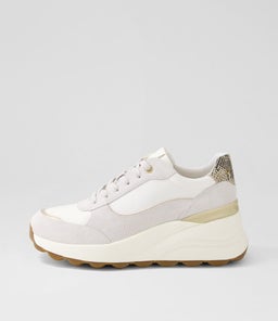 D SPHERICA EC13 A GE OFF WHITE/WHITE SUEDE MIX
