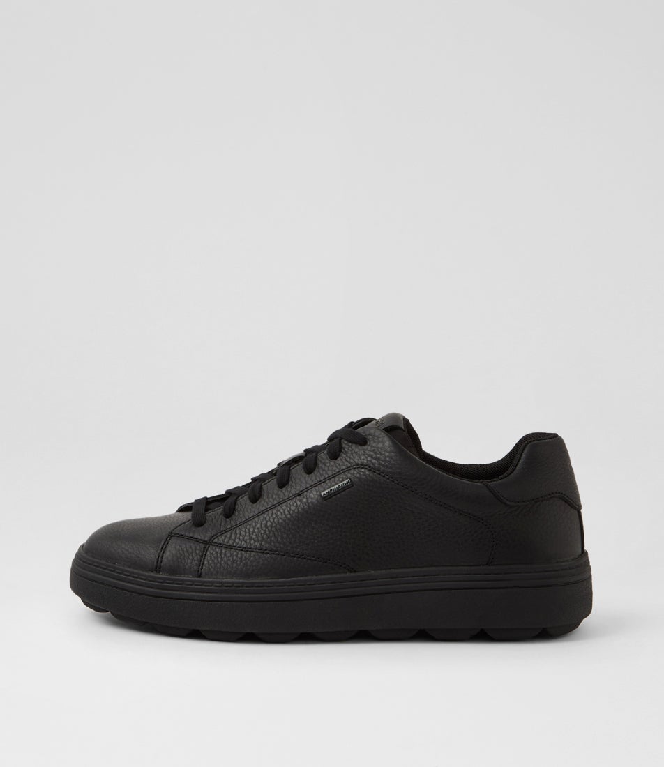 U Spherica Ecub 1 B Abx Black Leather Sneakers U Spherica Ecub 1 B Abx Black Leather Sneakers