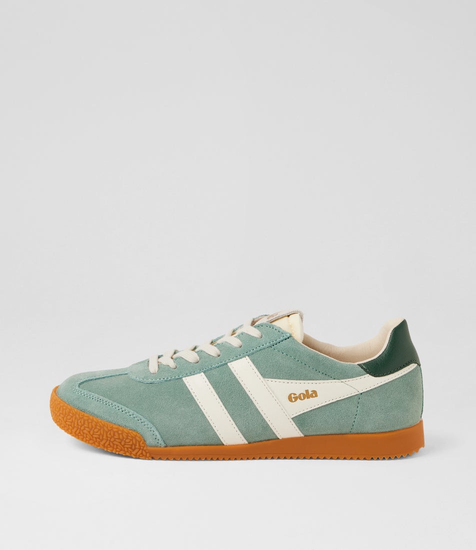 Elan W Green Mist Off White Evergreen Suede Sneakers Elan W Green Mist Off White Evergreen Suede Sneakers