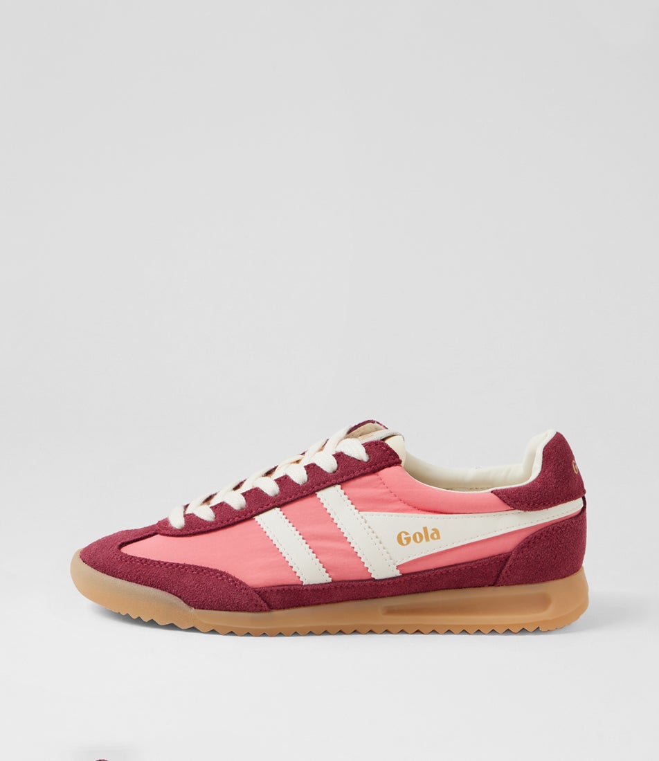 Firefly W Bubblegum Cerise White Suede Nylon Sneakers