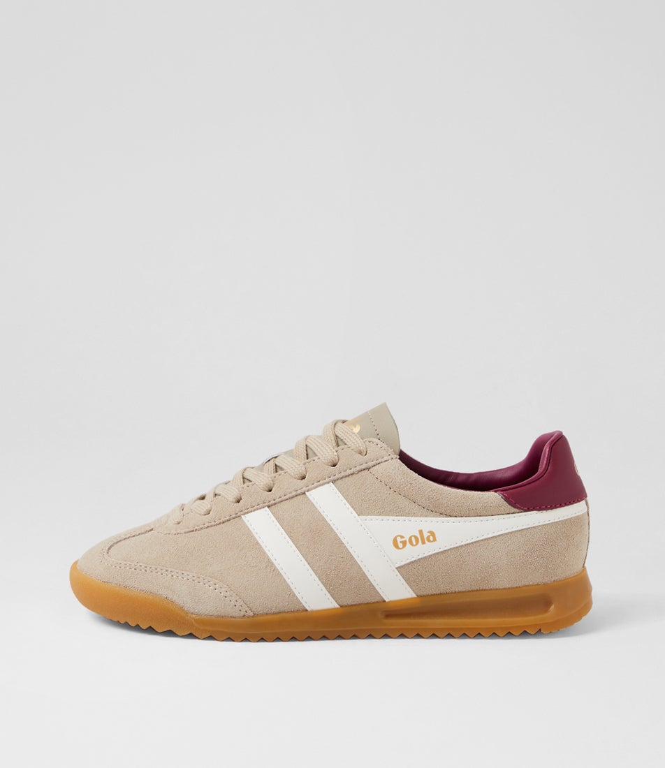 Torpedo W Bone Off White Cerise Suede Sneakers
