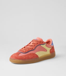 PARK ROSA WOMEN HF PINK MULTI LEATHER FABRIC