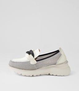 POLINESIA 13 HI WHITE PANNA MESH LEATHER