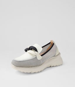 POLINESIA 13 HI WHITE PANNA MESH LEATHER