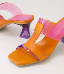 GRETA 98 HI PAPAYA LAVANDA PINK LEATHER VINYLITE