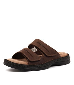 SLIDER BROWN LEATHER