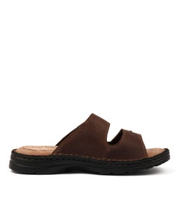 SLIDER BROWN LEATHER