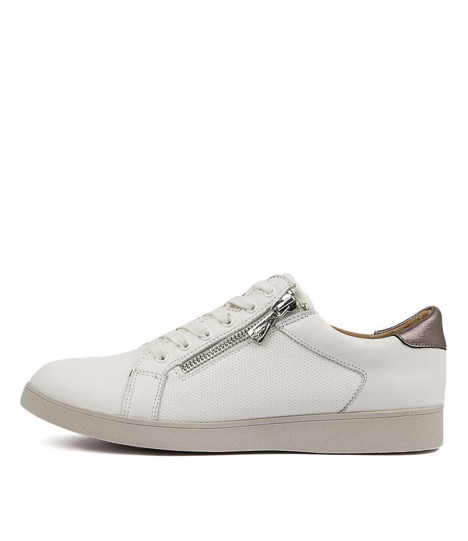 hush puppies white leather sneakers
