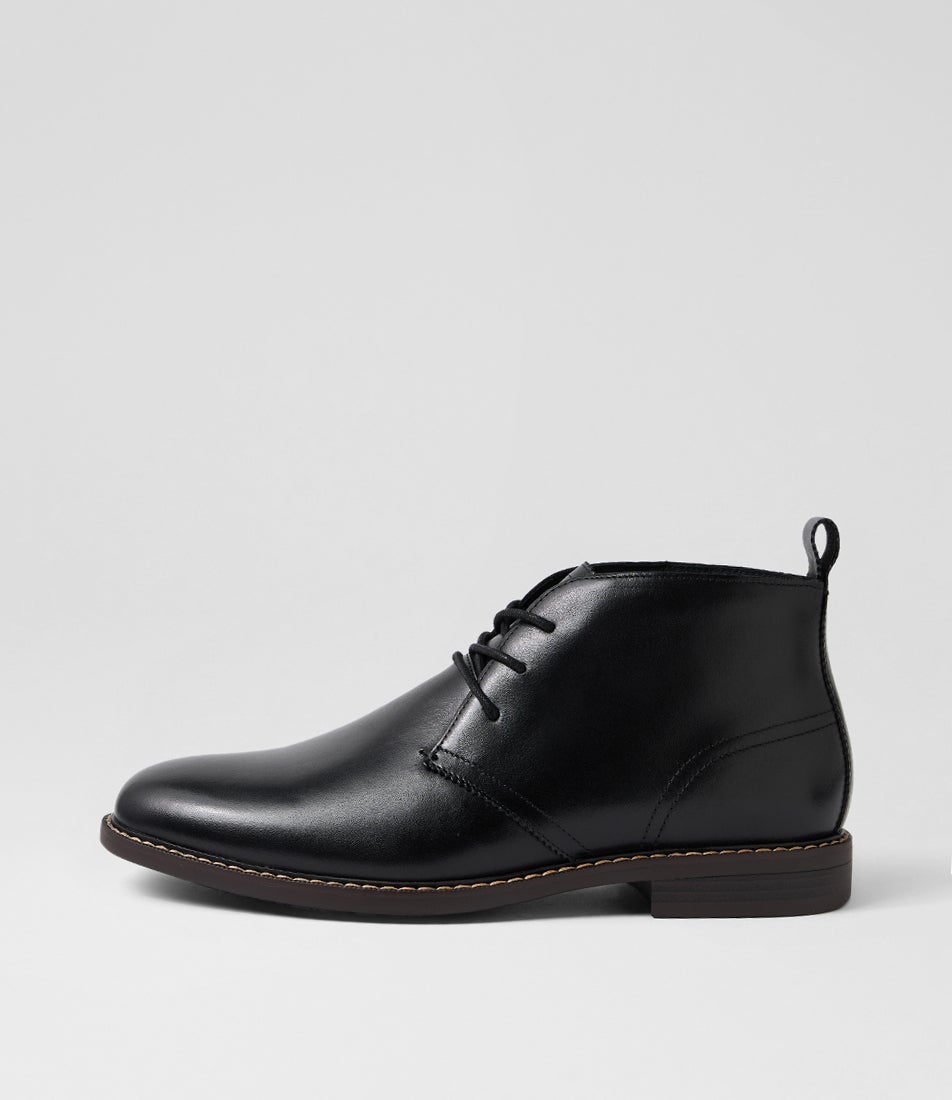 Harbour Black Burnish Leather Lace Up Boots Harbour Black Burnish Leather Lace Up Boots