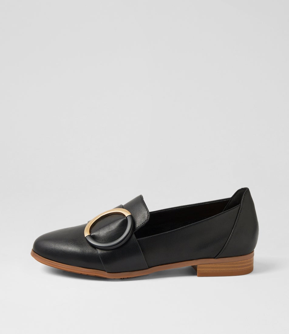 Lexy Black Leather Loafers