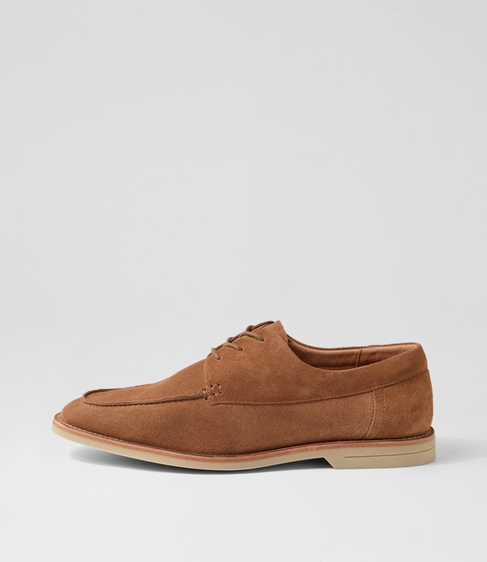Crown Chestnut Suede Lace Up Flats