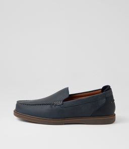 Piccolo Navy Leather Loafers Piccolo Navy Leather Loafers