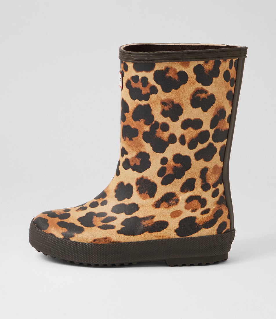 Kids Leopard Print Toddler Leopard Rubber Calf Boots
