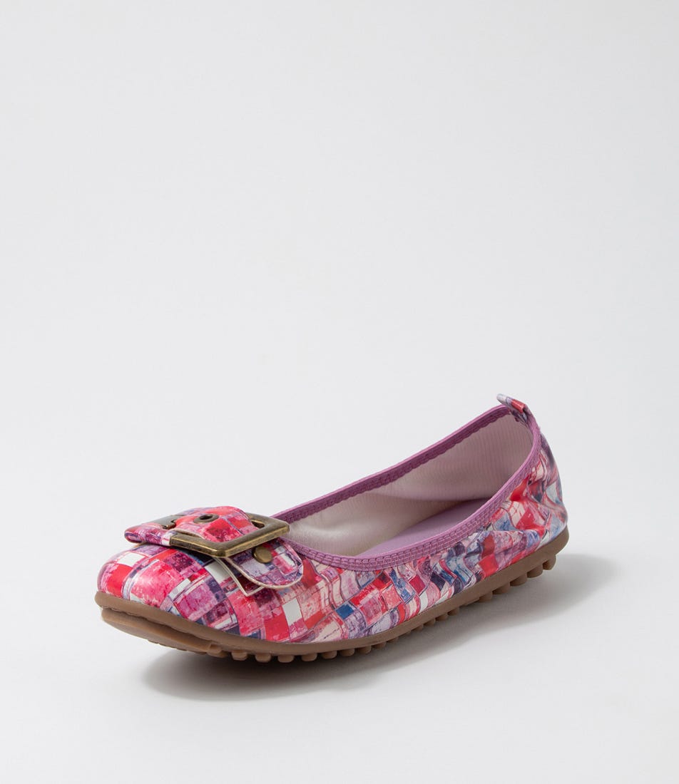 Cory Red Blue Multi Ballet Flats by I Love Billy Shop Online at Styletread