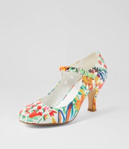 MENDY WHITE TULIP PATENT PU