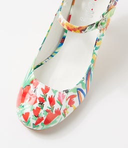 MENDY WHITE TULIP PATENT PU
