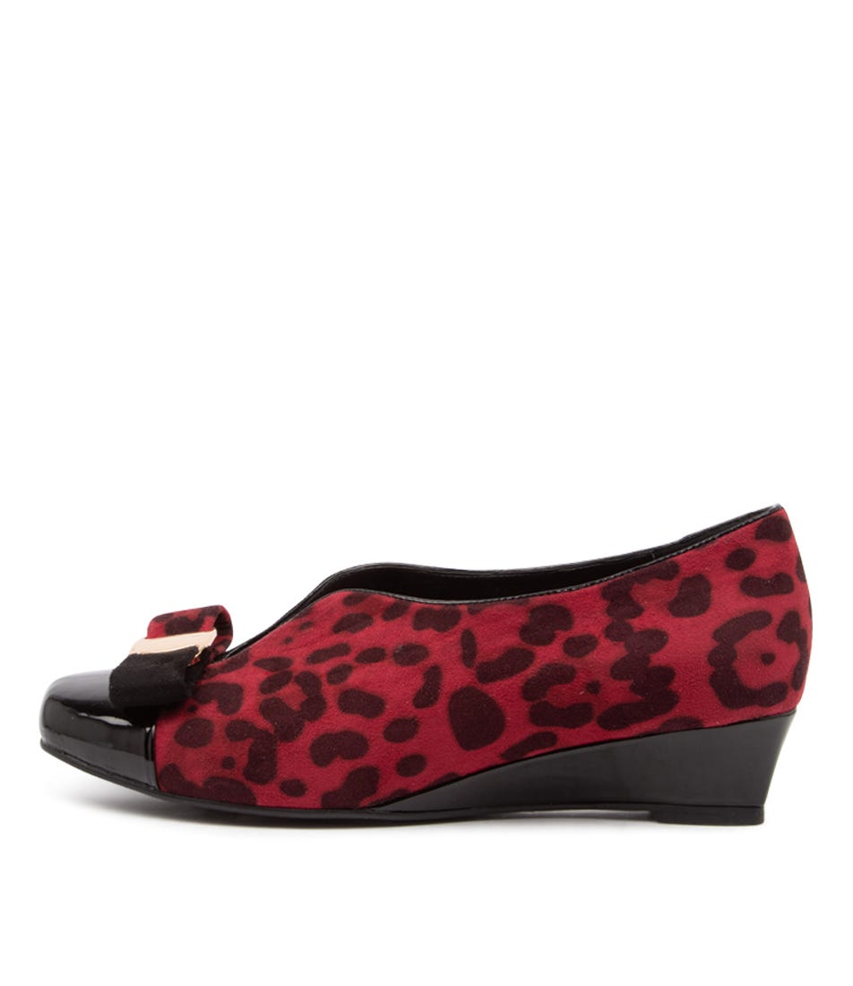 Buy I Love Billy Waino Black Dk Red Leopard Flats online with free shipping
