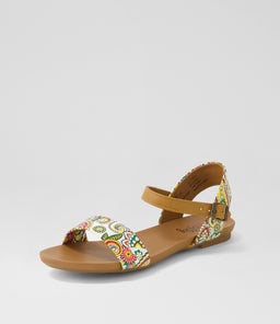 SARATOGA WHITE PAISLEY TAN SMOOTH