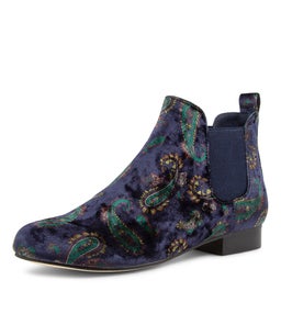 ENDALE IL NAVY PAISLEY VELVET