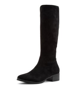 TENNER IL BLACK STRETCH MICROSUEDE
