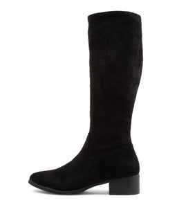 TENNER IL BLACK STRETCH MICROSUEDE
