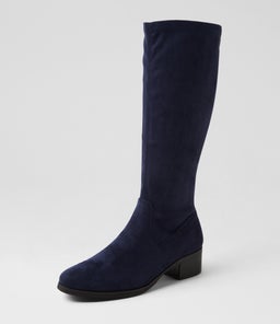 TENNER IL NAVY STRETCH MICROSUEDE