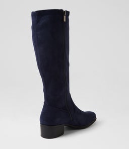 TENNER IL NAVY STRETCH MICROSUEDE