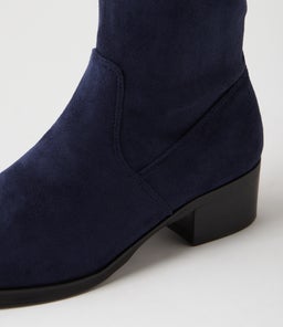TENNER IL NAVY STRETCH MICROSUEDE