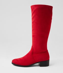 TENNER IL RED STRETCH MICROSUEDE