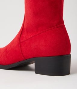TENNER IL RED STRETCH MICROSUEDE