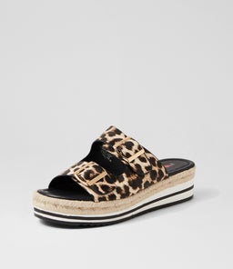 COACHI IL LEOPARD BLACK SOLE SMOOTH