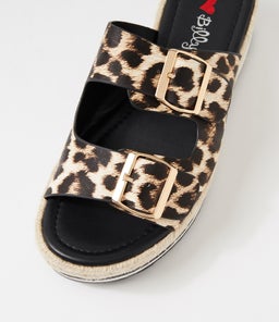 COACHI IL LEOPARD BLACK SOLE SMOOTH