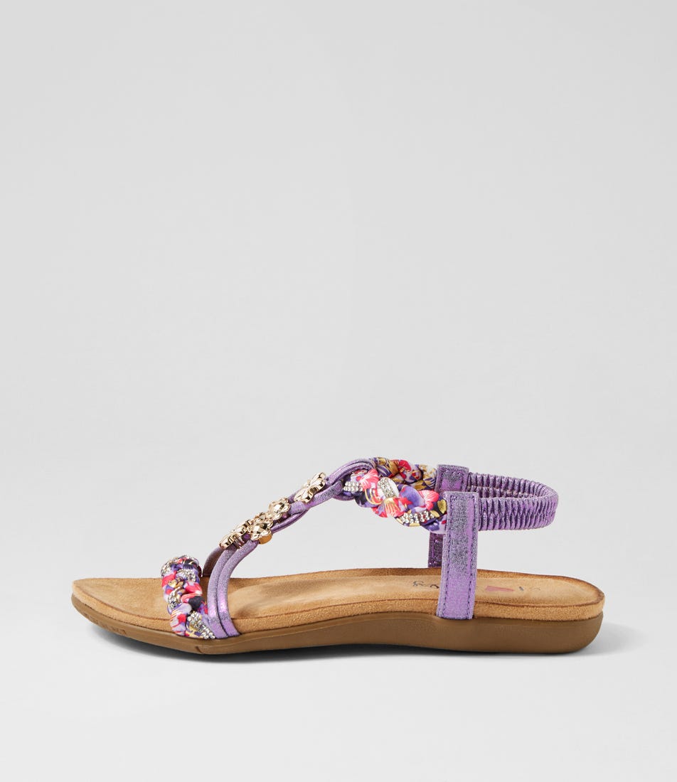 Frose Purple Shimmer Multi Sandals Frose Purple Shimmer Multi Sandals